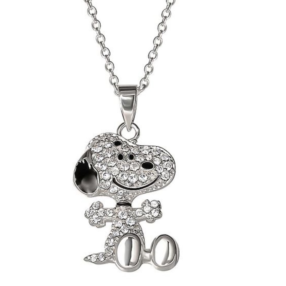 Peanuts Snoopy cubic zirconia necklace